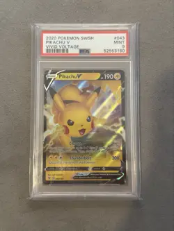 Pokemon TCG Pikachu V Vivid Voltage 043/185 Holo Ultra Rare PSA 9 - Image 1