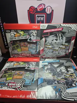 Pokemon Black Bolt and White Flare Binder + Poster Collection Sam's Club Bundles - Image 1
