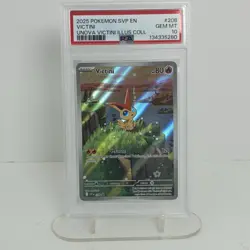 2025 Pokemon SVP EN Unova Victini Illustration Collection #208 Victini PSA 10 - Image 1