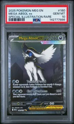 PSA 10 MEGA ABSOL EX 180/132 SPECIAL ILLUSTRATION RARE MEGA EVOLUTION POKEMON 🌑 - Image 1