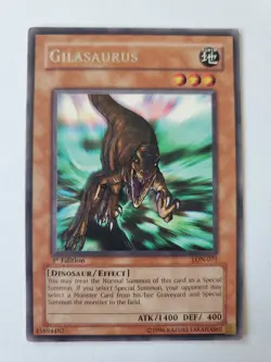Yugioh Gilasaurus LON-071 Rare 1st Edition - Image 1