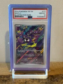 Pokemon Temporal Forces Illustration Rare Card Gastly 177/162 PSA 10 Gem Mint - Image 1