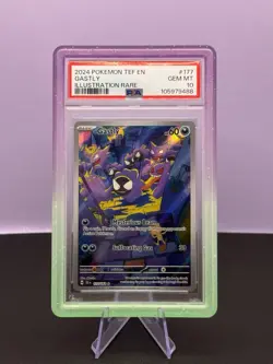 Pokemon TCG Temporal Forces Gastly 177/162 Illustration Rare PSA GEM MINT 10 - Image 1