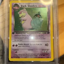 PSA 9 MINT 2000 Pokemon Rocket Dark Slowbro HOLO 1st Edition - Image 2