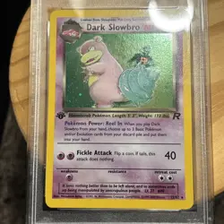 PSA 9 MINT 2000 Pokemon Rocket Dark Slowbro HOLO 1st Edition - Image 3
