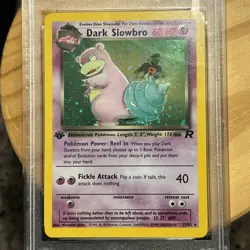 PSA 9 MINT 2000 Pokemon Rocket Dark Slowbro HOLO 1st Edition - Image 4