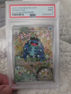 2025 POKEMON BLK EN-BLACK BOLT ILLUSTRATION RARE #105 SEISMITOAD PSA 9 - Image 1