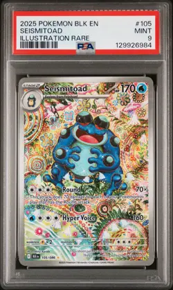 2025 POKEMON BLK EN-BLACK BOLT ILLUSTRATION RARE #105 SEISMITOAD PSA 9 - Image 1