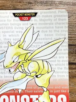 Pokemon Carddass Card Scyther No. 123 Bandai Pocket Monsters Red ver. 1996 - Image 4