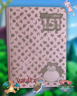 Pokemon S&V 151 VaultX Binder (9 Pocket Holds 360 Cards, Laser Engraved) - Image 1