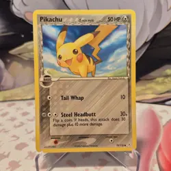 Pikachu 79/110 Delta Species Ex Holon Phantoms Non Holo Pokemon Card MP - Image 1