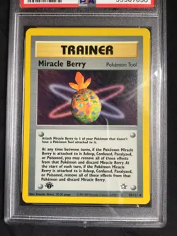Pokemon Cards: 1st Edition Neo Genesis Uncommon: Miracle Berry 94/111: PSA 9 - Image 2