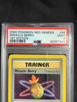 Pokemon Cards: 1st Edition Neo Genesis Uncommon: Miracle Berry 94/111: PSA 9 - Image 3
