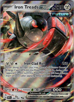 Iron Treads EX 66/91 Paldean Fates Double Rare Holo Pokemon TCG NM - Image 1