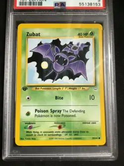 Pokemon Cards: 1st Edition Neo Revelation Common: Zubat 59/64: PSA 9 - Image 2