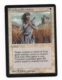 Swords to Plowshares - Beta Edition - MTG Magic the Gathering CCG - Image 1