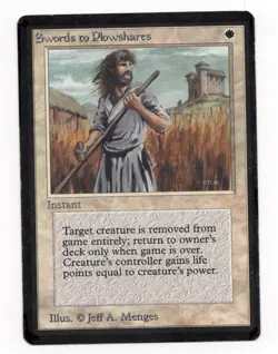 Swords to Plowshares - Beta Edition - MTG Magic the Gathering CCG - Image 1