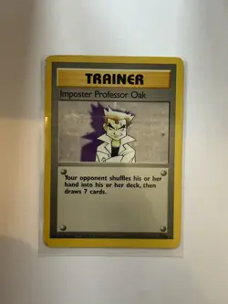 Imposter Professor Oak 1999 Pokemon TCG Base Set Rare 73/102 Vintage - Image 1