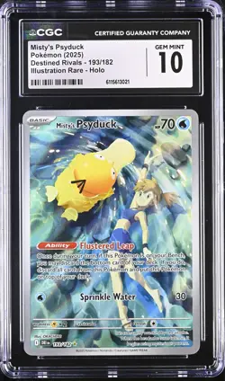 CGC 10 - MISTY'S PSYDUCK - 193/182 ILLUSTRATION RARE HOLO POKEMON - Image 1