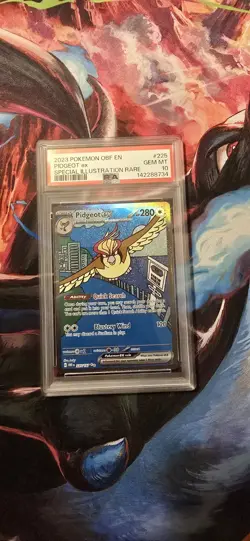 Pokemon Scarlet & Violet Obsidian Flames Pidgeot EX #225/197 PSA 10 - Image 1