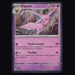 Espeon 033/131 Prismatic Evolutions Mini Tin Cosmos Holo Promo Pokemon TCG NM - Image 1