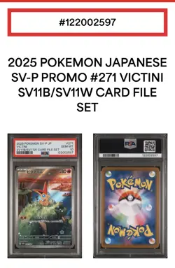 Pokemon Card Victini 271/Sv-p Promo Black Bolt White Flare Japanese PSA 10 - Image 1