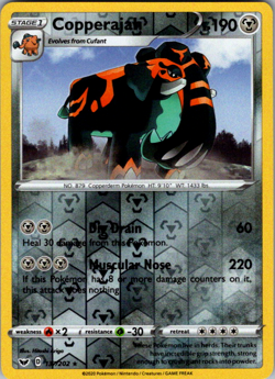 Copperajah 137/202 Sword & Shield Reverse Holo Rare Pokemon TCG NM - Image 1