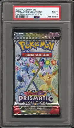 PSA 9 - GRADED PACK PRISMATIC EVOLUTION - LEAFEON AND GLACEON POKEMON - Image 1