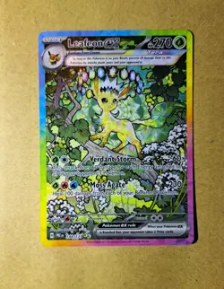 NM! Leafeon ex (144/131) Prismatic Evolutions Special Illustration Pokemon Card! - Image 1