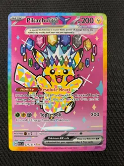2026 Mega Evolution – Ascended Heroes Pikachu EX Holo Secret Rare SIR #277/217 - Image 1