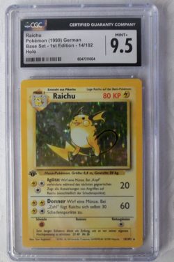 Pokemon Raichu 14/102 Holo 1st Edition GERMAN Holo Rare Grade 9.5 - Image 1