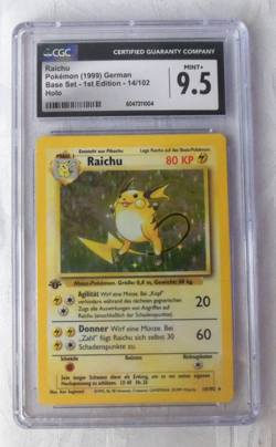 Pokemon Raichu 14/102 Holo 1st Edition GERMAN Holo Rare Grade 9.5 - Image 5