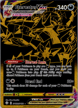 Eternatus VMAX SV122/SV122 Shining Fates Secret Rare Gold Pokemon TCG NM - Image 1