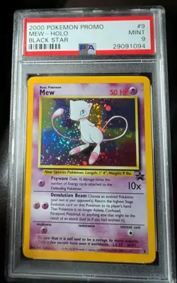 Pokemon Mew Holo Black Star Promo 9 Psa 9 - Image 1