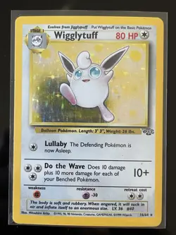 Pokemon Wigglytuff Jungle 16/64 Holo Rare Unlimited 80 HP Stage 1 English - Image 1