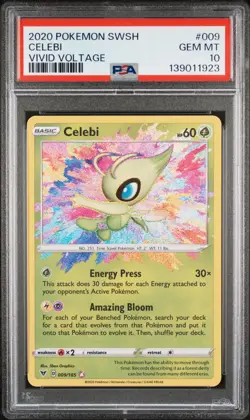 PSA 10 CELEBI AMAZING RARE VIVID VOLTAGE POKEMON MJ - Image 1
