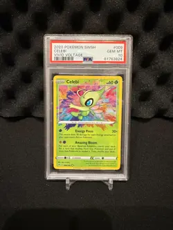 Pokemon 2020 Celebi 009/185 Holo Amazing Rare Vivid Voltage GEM MINT PSA 10 - Image 1