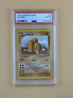 Pokemon Dugtrio 019/102 Base Set PSA 6 - Image 1