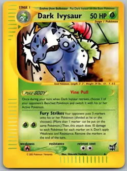 #6 Dark Ivysaur Promo Best Of Game WOTC Vintage Pokemon - Image 1