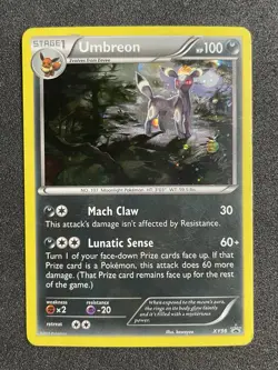 Umbreon - XY96 - Pokemon XY **MP** Black Star Promo Holo Rare 2016 Swirl - Image 2