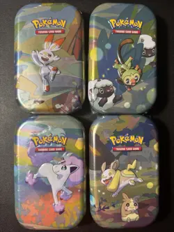 Pokemon TCG Galar Pals Mini Tins LOT OF 4 Sealed NEW - Image 1