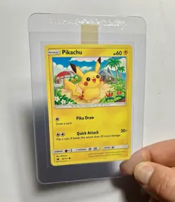 Pikachu 30/111 (LP) Common Sun & Moon: Crimson Invasion 2017 Pokemon Card TCG - Image 5