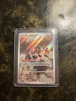 Pokemon TCG Mr. Mime Scarlet & Violet Holo Illustration Card 179/165 - Image 1