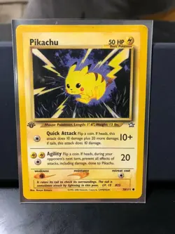 Pikachu - 1st Edition - Neo Genesis 70/111 Pokemon Card - NM - Image 1