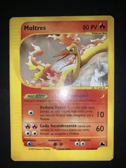 Carta Pokemon Moltres Skyridge Rara No Holo ITA Italiano 21/144 - Image 1