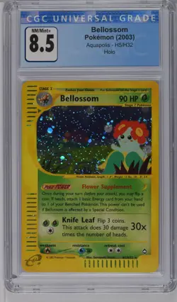 BELLOSSOM H5/H32 HOLO AQUAPOLIS POKEMON CGC 8.5 NM/MINT+ - Image 1