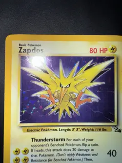 Carte Pokemon Electhor /Zapdos Holo Fossil 15/62 Anglais Wizards - Image 3