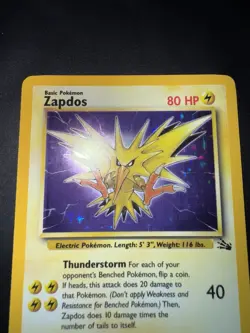 Carte Pokemon Electhor /Zapdos Holo Fossil 15/62 Anglais Wizards - Image 4