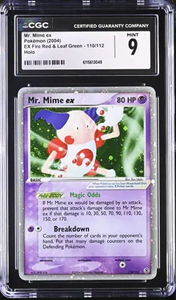 CGC 9 - MR. MIME EX - 110/112 EX FIRE RED & LEAF GREEN HOLO POKEMON - Image 1