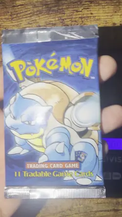 21.00g Pokemon Potential Shadowless Base Blastoise Booster Pack | Short Crimp - Image 2